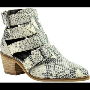 - CREVO JESSAMINE SNAKESKIN CAGE BOOTIES